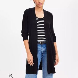 Loft Ribbed Open Cardigan
